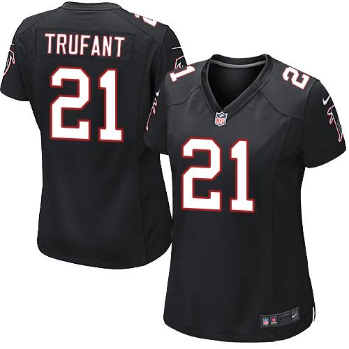 Nike Falcons #21 Desmond Trufant Black Alternate Women's Stitched NFL Elite Jersey